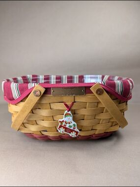 Longaberger Christmas Collection 2004 Get-Together Basket/Protector/Liner/Tie-On